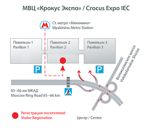 Crocus Expo map